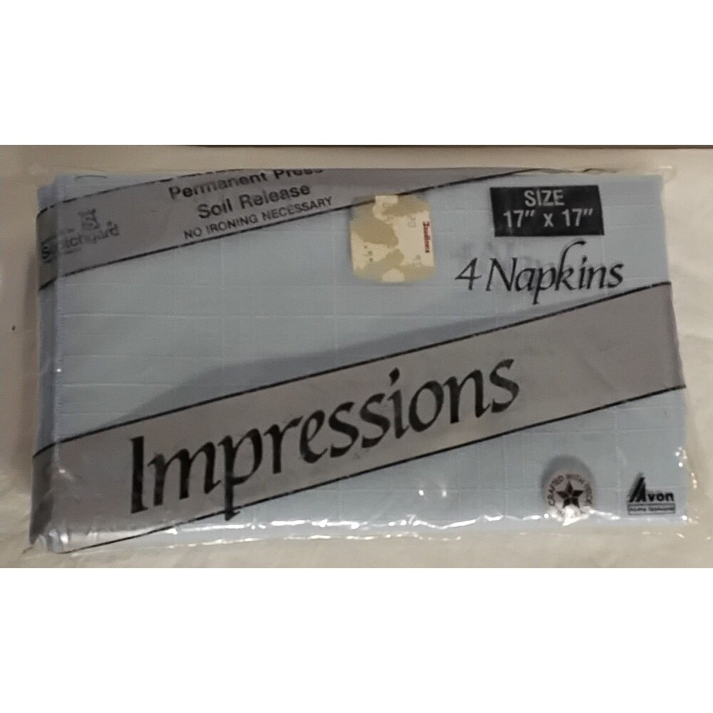 Avon IMPRESSIONS  Vintage Linen Napkins Permanent Press USA New
